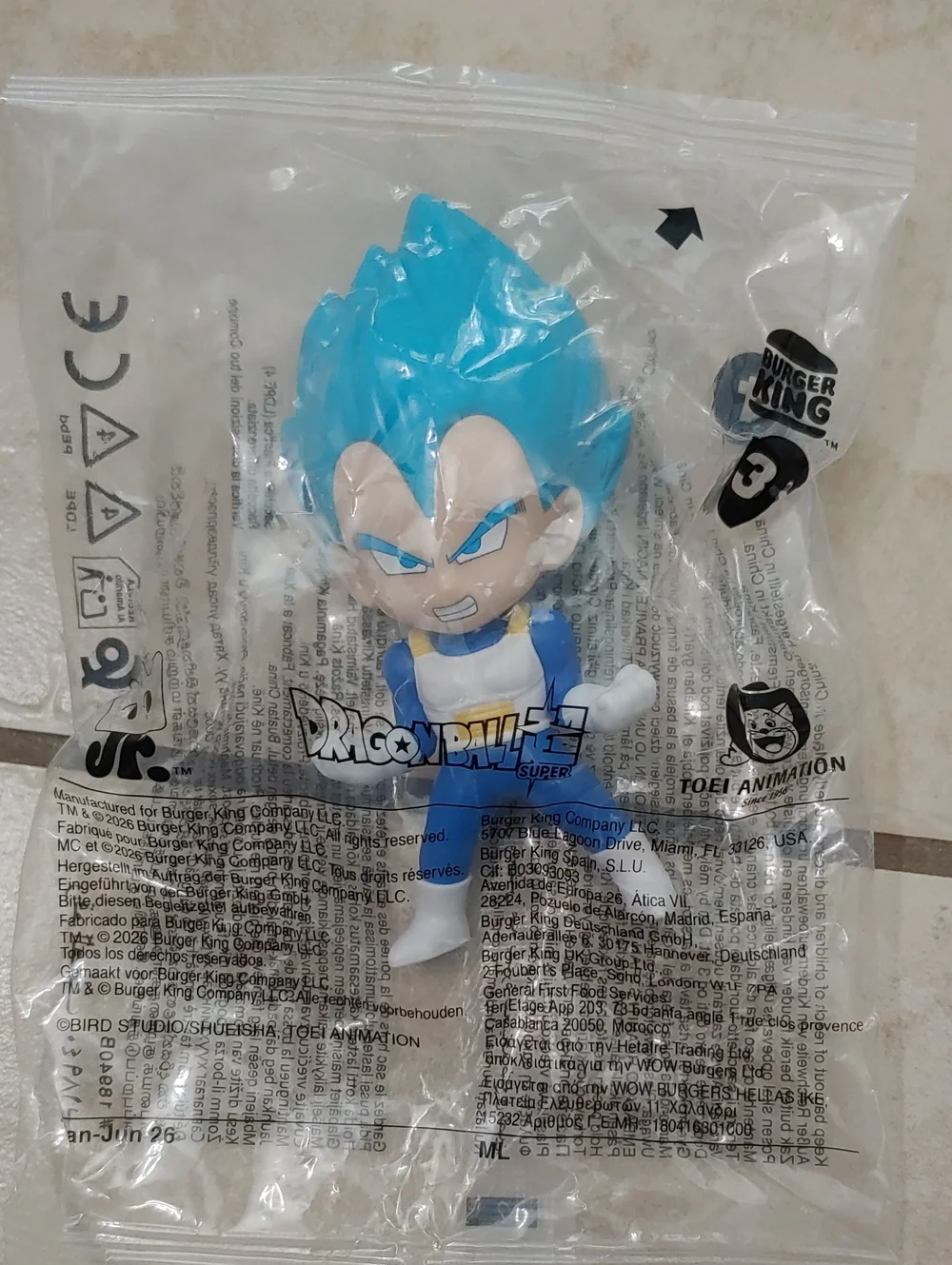 Dragon Ball Super Saiyan Vegeta Figure Unopened Burger King 2026